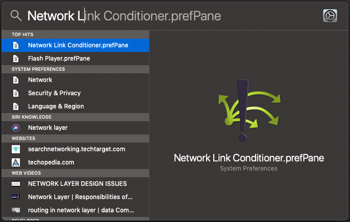 network link conditioner 1